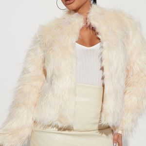 Fernanda Fur Coat Ivory 3x